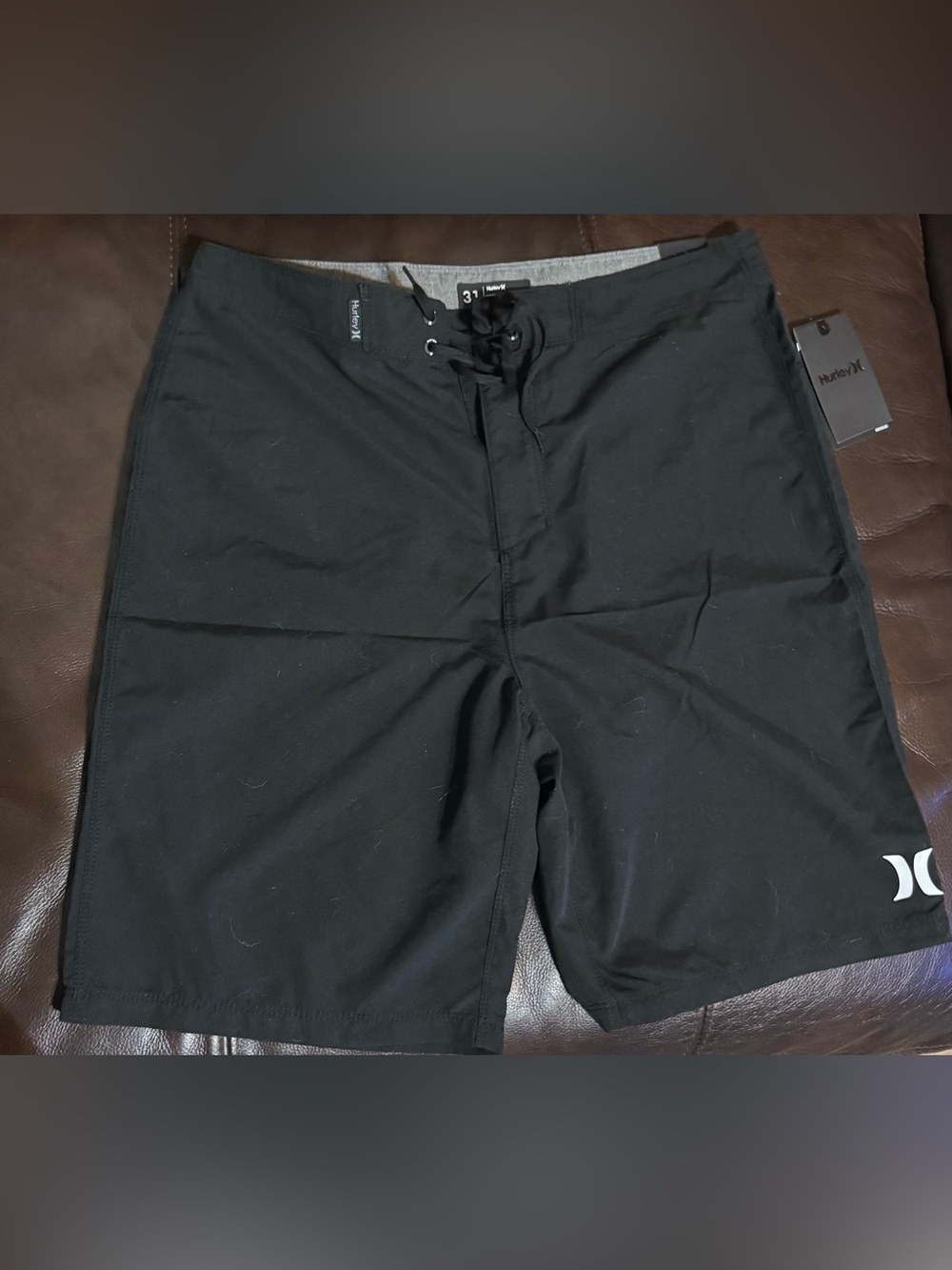 New Hurley Black Swim/Boardshorts with Gray Waistband